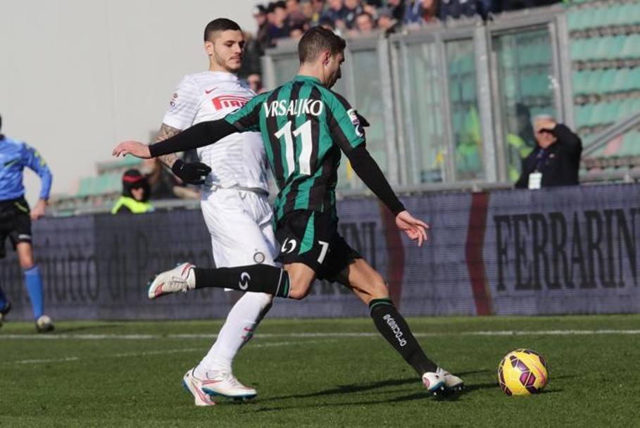 Icardi entra e accorcia nel finale con un gol di rapina aggirando Consigli dopo un errore in disimpegno di Magnanelli. Ansa
